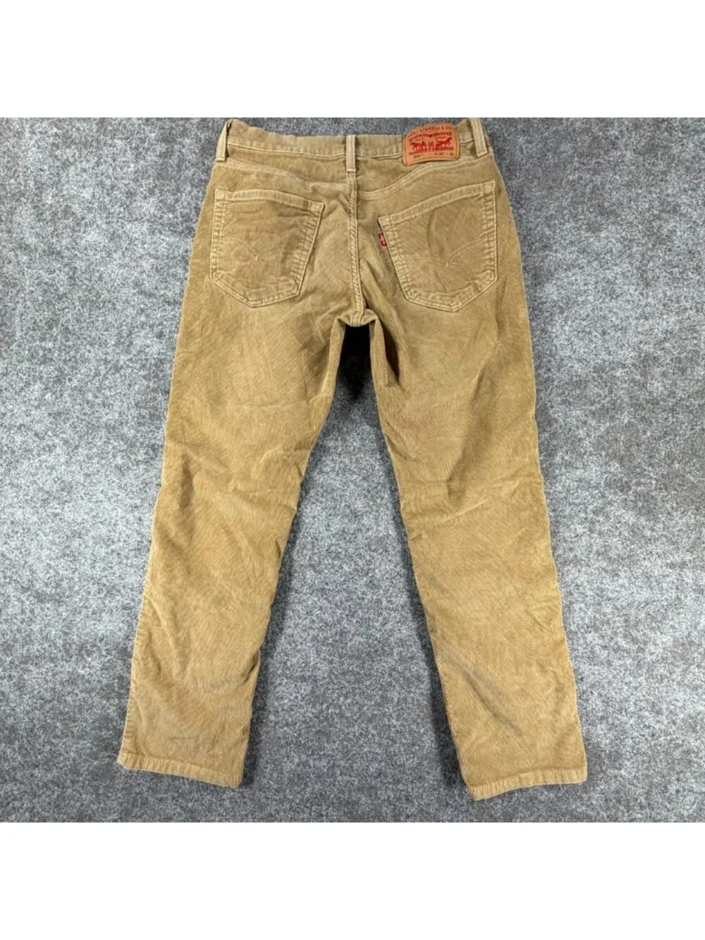 Vintage Levi's 541 Athletic Taper Corduroy Pants Mens 30x30 Tan Stretch Low Rise